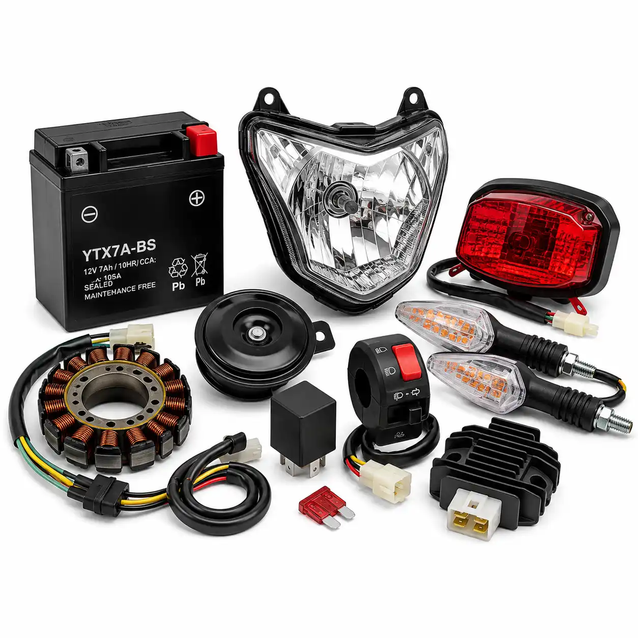 Sistema electrico y luces para moto en MAG CONTINENTAL