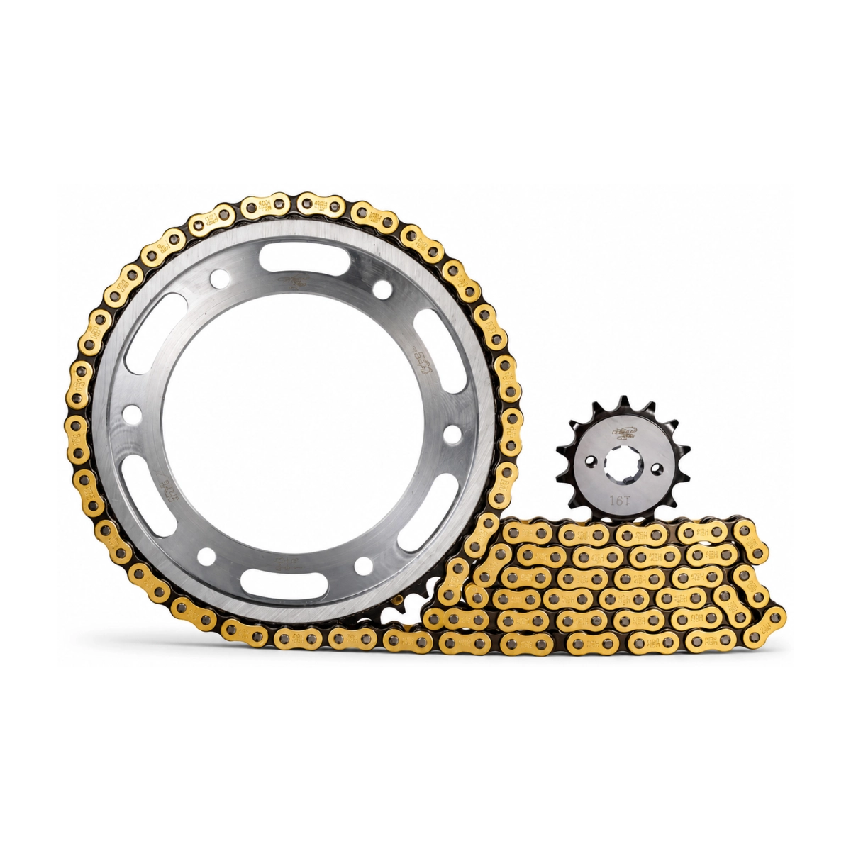 Kit de Arrastre 16x51 con Cadena Dorada 428H-132 Revo Scorpion KIT X3 - Vista trasera